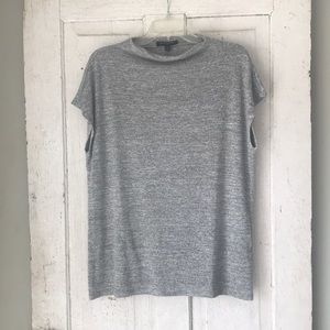 Banana Republic Grey Mock Neck Sleeveless Top - M